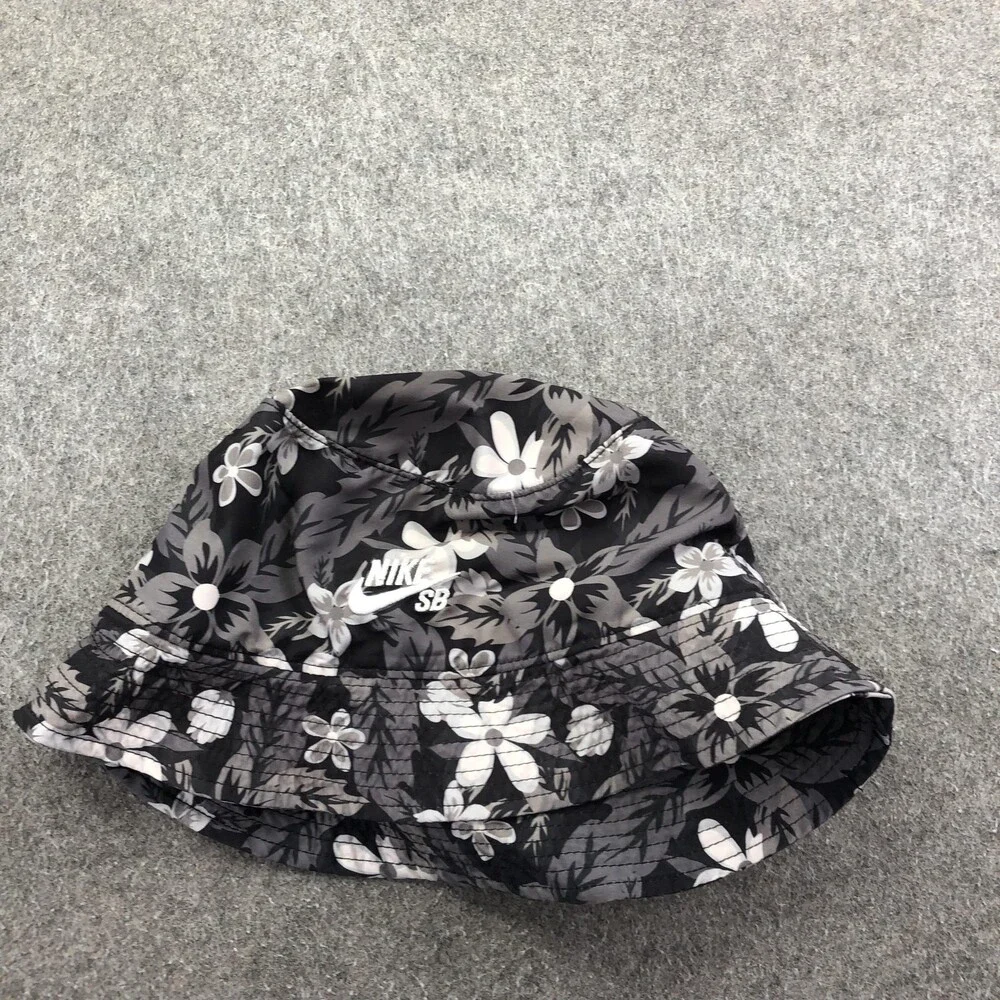 Nike SB Hat Bucket Mens Large Black Floral Lightweight Skateboarding Tropical